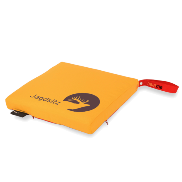 heatme classic Single Akku Heizkissen kabellos Motiv Jagdsitz gelb